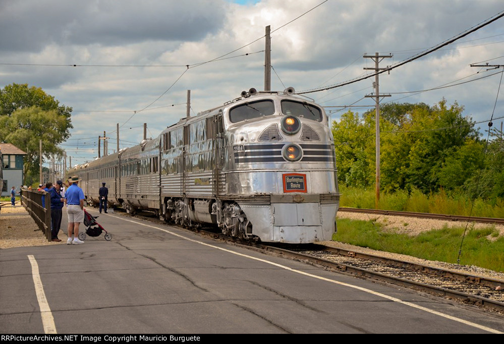 CBQ E5A Locomotive Nebraska Zephyr